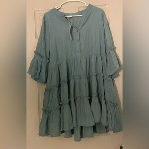 Kaolfy Ruffled Button-Up Dress